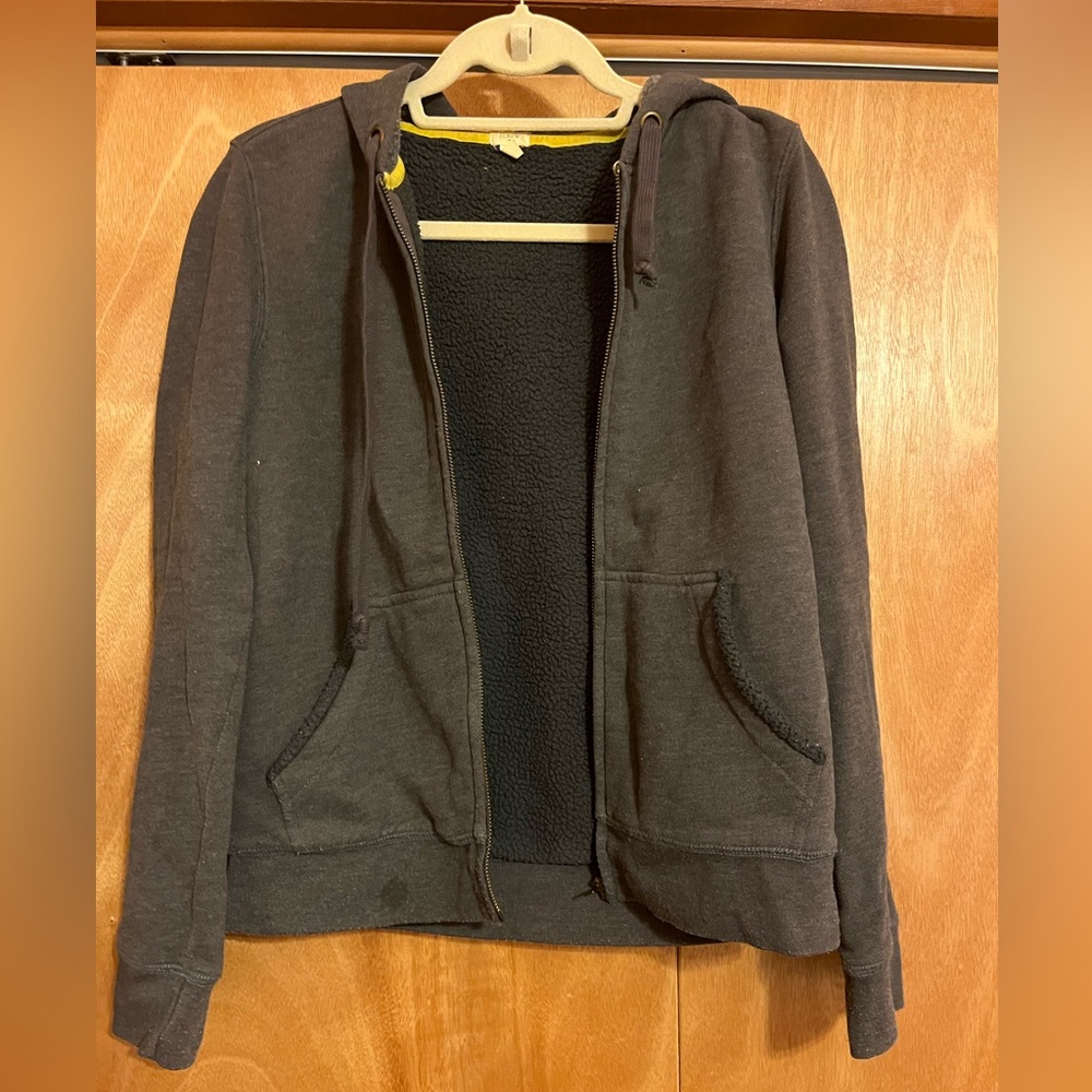 JCrew fleece zip up sweatshirt